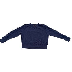 Victoria's Secret Criss Cross Arm Long Sleeves Blue Sweatshirt Women's Size XS
